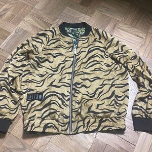- Scotch and Soda reversible bomber jacket tiger and floral size medium